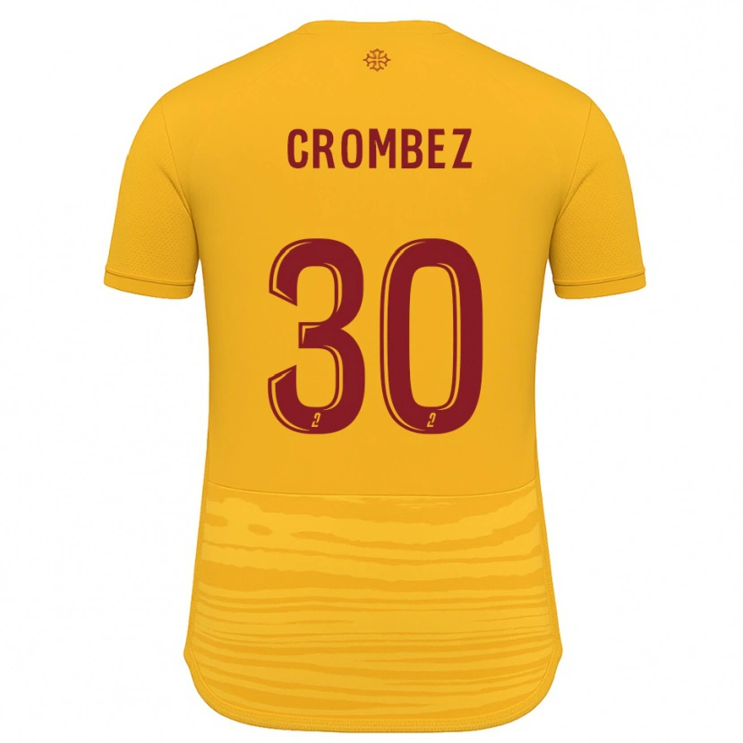 Danxen Børn Enzo Crombez #30 Orange Burgundy Udebane Spillertrøjer 2025/26 Trøje T-Shirt