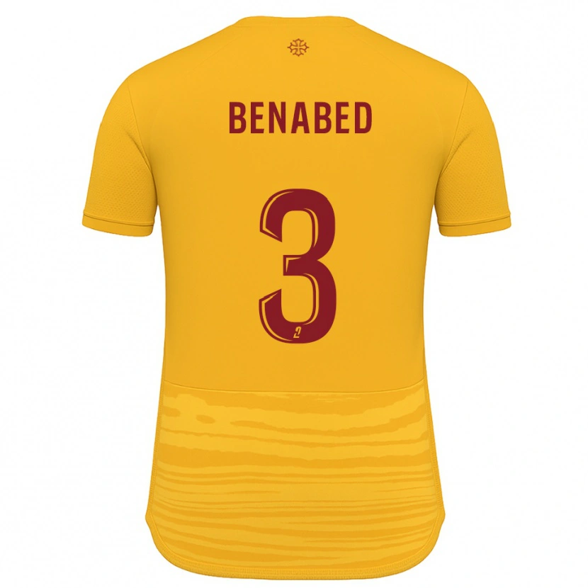 Danxen Børn Faouzi Benabed #3 Orange Burgundy Udebane Spillertrøjer 2025/26 Trøje T-Shirt