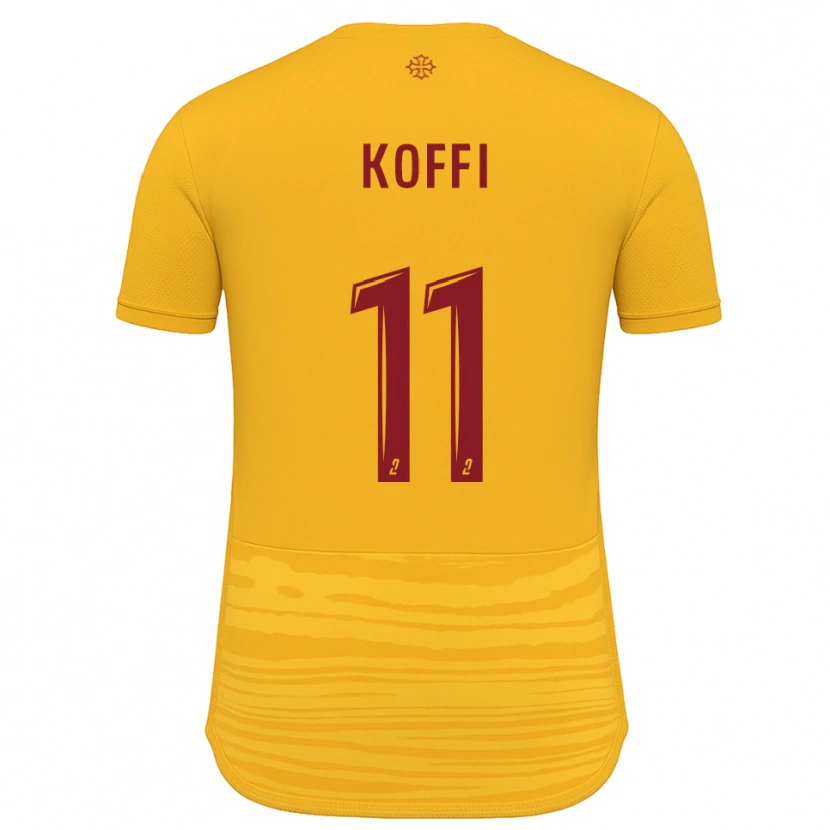 Danxen Børn William Koffi #11 Orange Burgundy Udebane Spillertrøjer 2025/26 Trøje T-Shirt