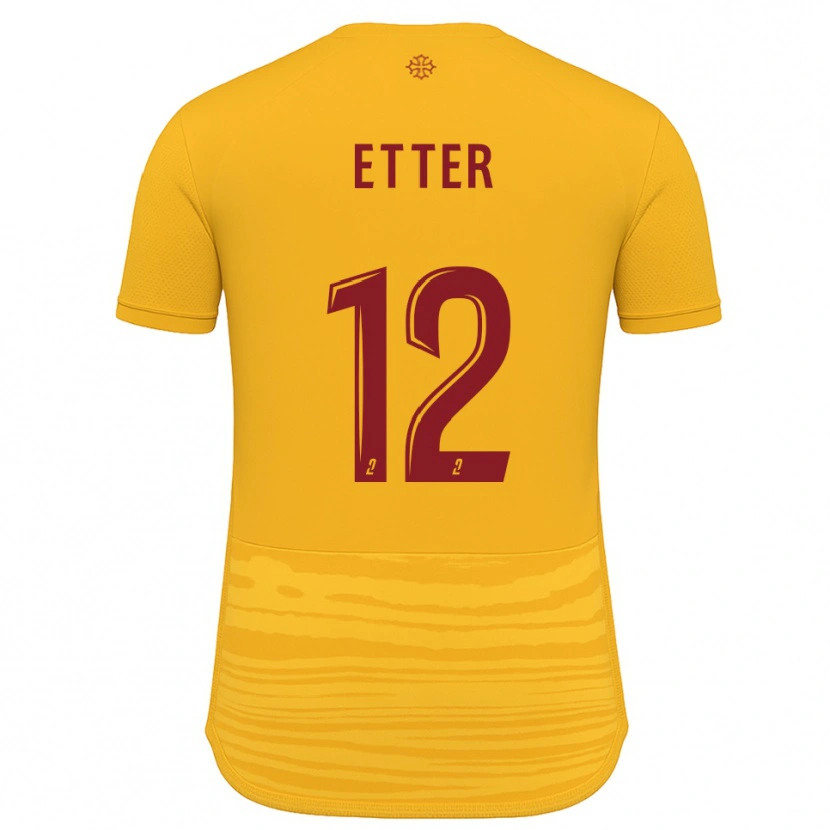 Danxen Børn Nans Etter #12 Orange Burgundy Udebane Spillertrøjer 2025/26 Trøje T-Shirt