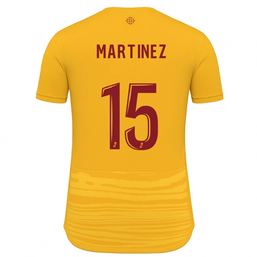 Danxen Børn Jorys Martinez #15 Orange Burgundy Udebane Spillertrøjer 2025/26 Trøje T-Shirt