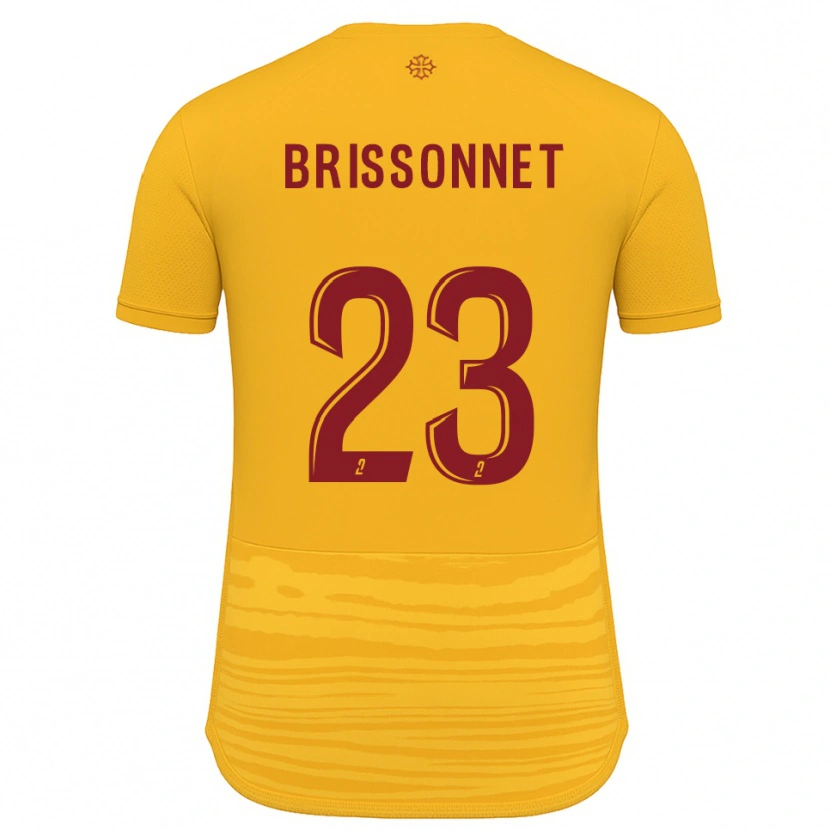 Danxen Børn Tiphaine Brissonnet #23 Orange Burgundy Udebane Spillertrøjer 2025/26 Trøje T-Shirt