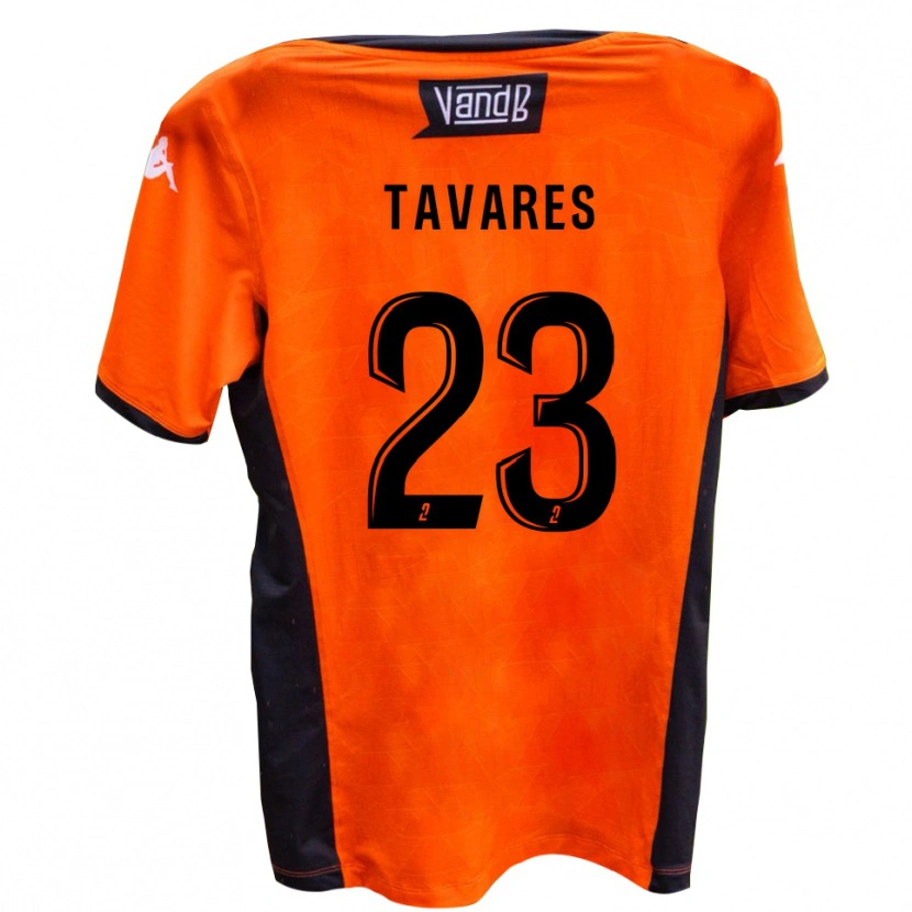 Danxen Børn Yohan Tavares #23 Hvid Sort Udebane Spillertrøjer 2025/26 Trøje T-Shirt