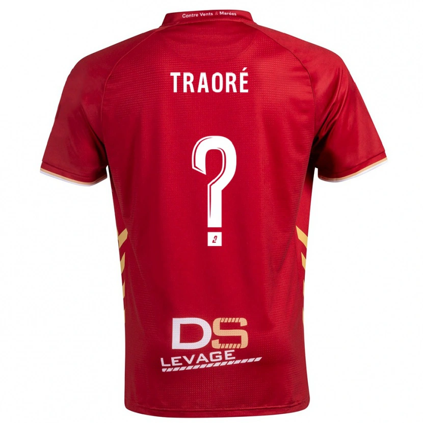 Danxen Børn Sadia Traoré #0 Burgundy Guld Udebane Spillertrøjer 2025/26 Trøje T-Shirt