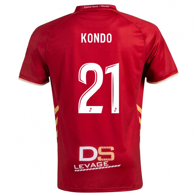 Danxen Børn Geoffrey Kondo #21 Burgundy Guld Udebane Spillertrøjer 2025/26 Trøje T-Shirt