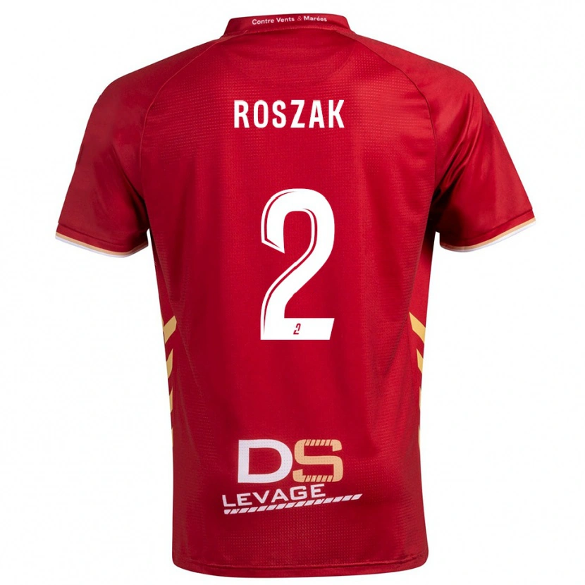 Danxen Børn Dimitri Roszak #2 Burgundy Guld Udebane Spillertrøjer 2025/26 Trøje T-Shirt