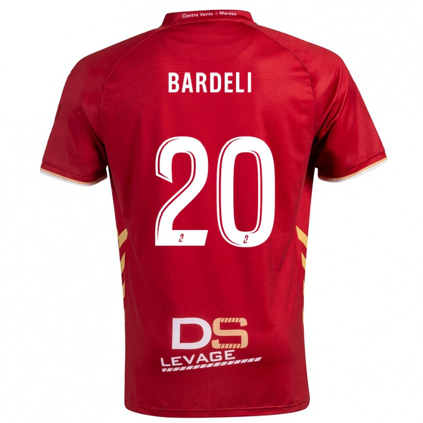 Danxen Børn Enzo Bardeli #20 Burgundy Guld Udebane Spillertrøjer 2025/26 Trøje T-Shirt