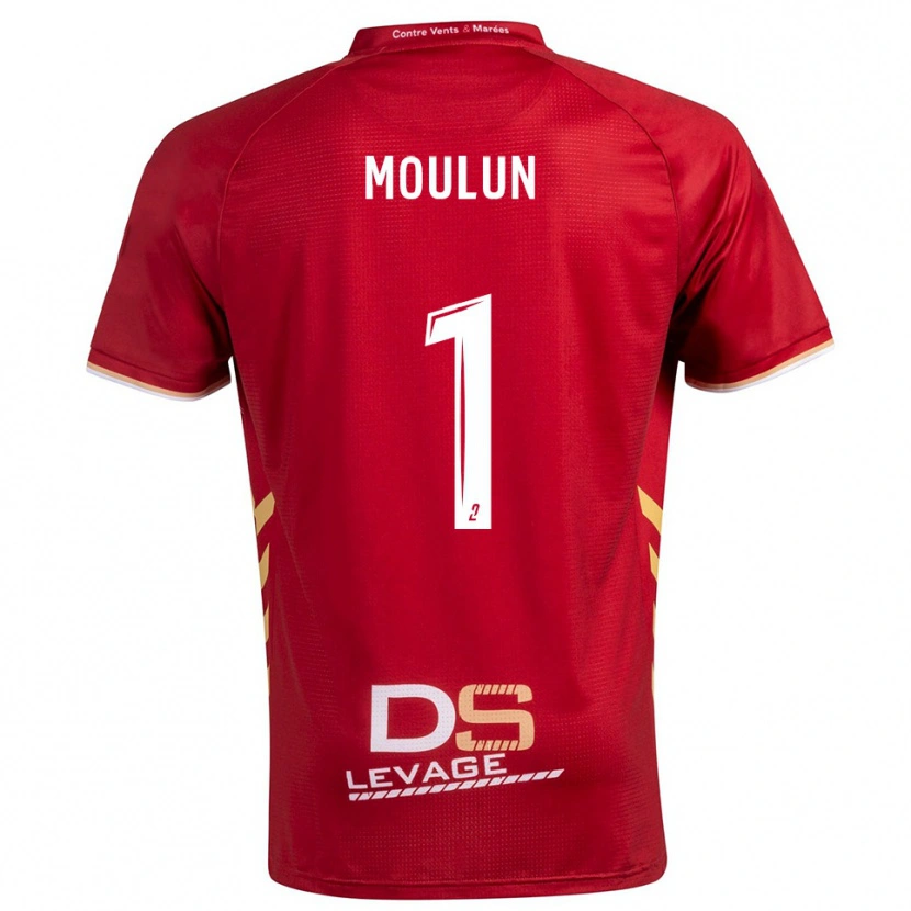Danxen Børn Clément Moulun #1 Burgundy Guld Udebane Spillertrøjer 2025/26 Trøje T-Shirt