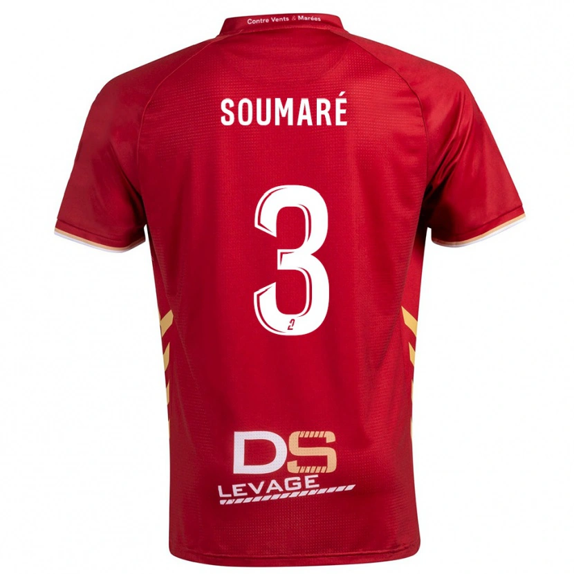 Danxen Børn Amadou Soumaré #3 Burgundy Guld Udebane Spillertrøjer 2025/26 Trøje T-Shirt