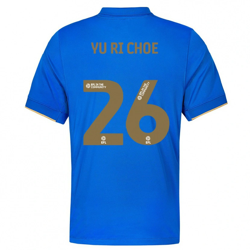 Danxen Mænd Yu-Ri Choe #26 Blå Guld Hjemmebane Spillertrøjer 2025/26 Trøje T-Shirt
