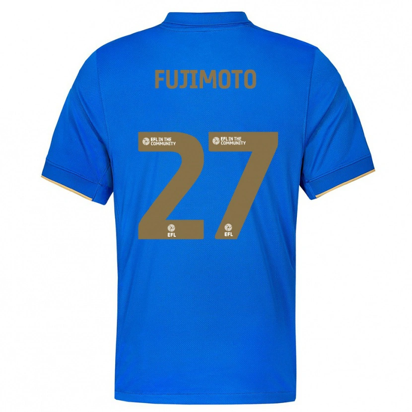 Danxen Mænd Kanya Fujimoto #27 Blå Guld Hjemmebane Spillertrøjer 2025/26 Trøje T-Shirt