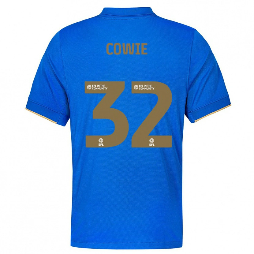 Danxen Mænd Abbie Cowie #32 Blå Guld Hjemmebane Spillertrøjer 2025/26 Trøje T-Shirt