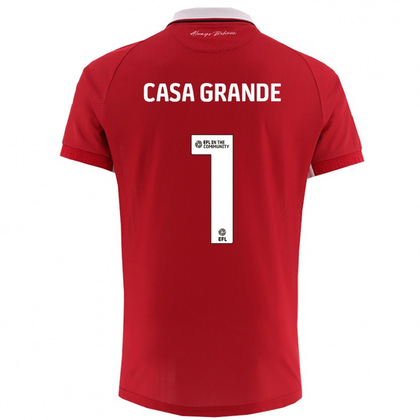 Danxen Mænd Josey Casa-Grande #1 Rød Hvid Hjemmebane Spillertrøjer 2025/26 Trøje T-Shirt