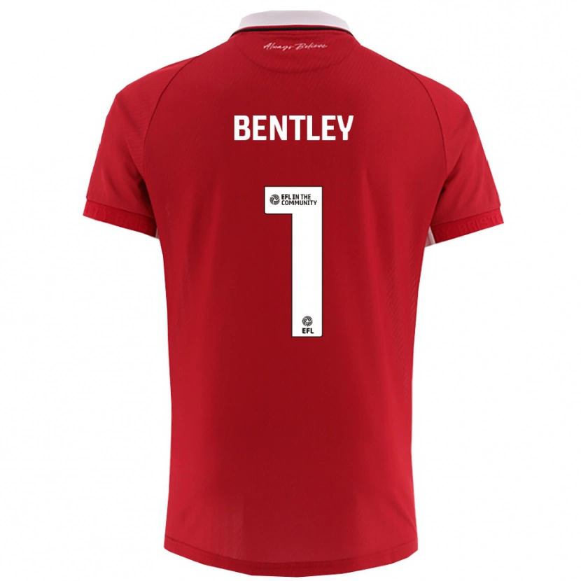 Danxen Mænd Fran Bentley #1 Rød Hvid Hjemmebane Spillertrøjer 2025/26 Trøje T-Shirt