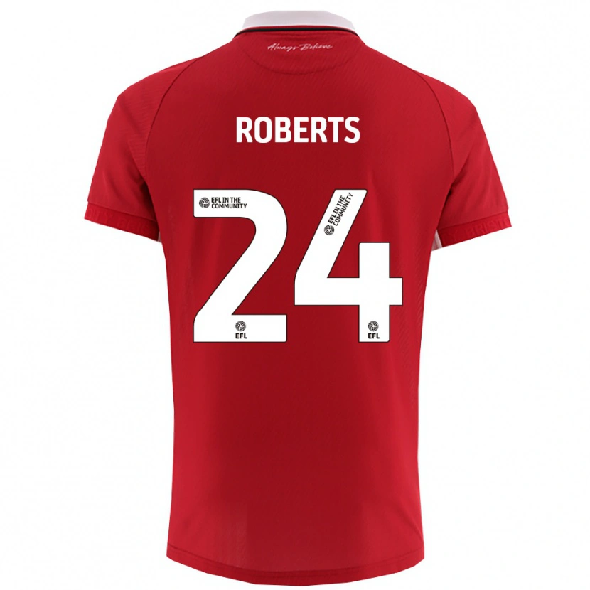 Danxen Mænd Haydon Roberts #24 Rød Hvid Hjemmebane Spillertrøjer 2025/26 Trøje T-Shirt