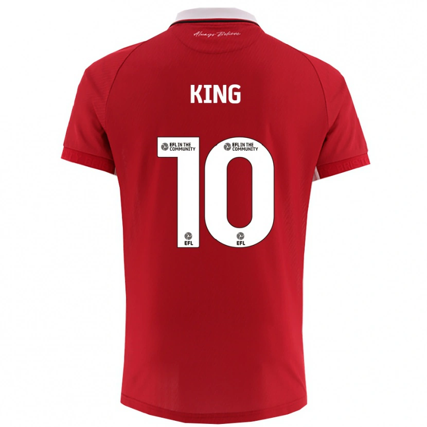 Danxen Mænd Andy King #10 Rød Hvid Hjemmebane Spillertrøjer 2025/26 Trøje T-Shirt