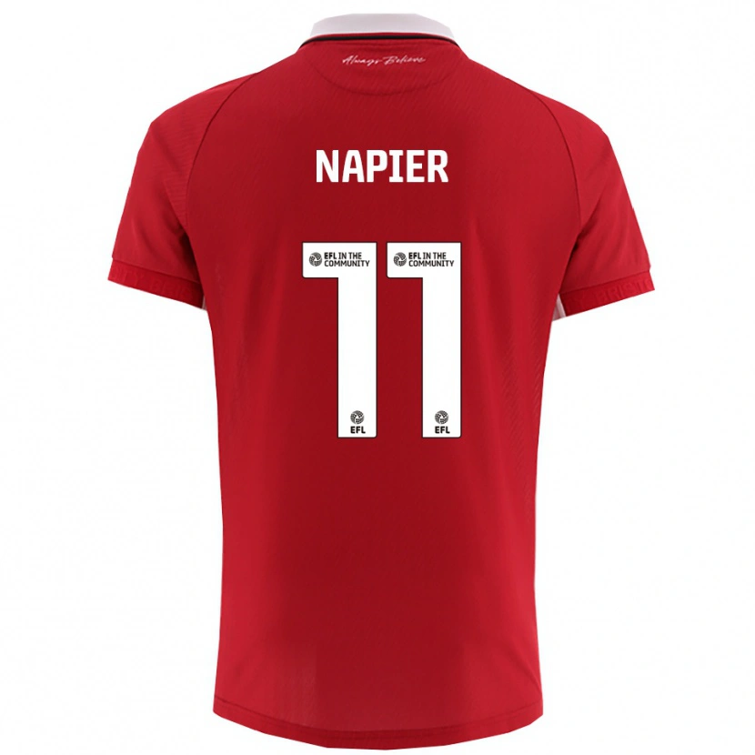 Danxen Mænd Jamie-Lee Napier #11 Rød Hvid Hjemmebane Spillertrøjer 2025/26 Trøje T-Shirt