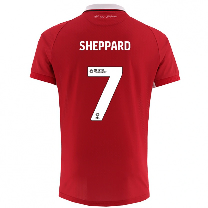Danxen Mænd Ruebin Sheppard #7 Rød Hvid Hjemmebane Spillertrøjer 2025/26 Trøje T-Shirt