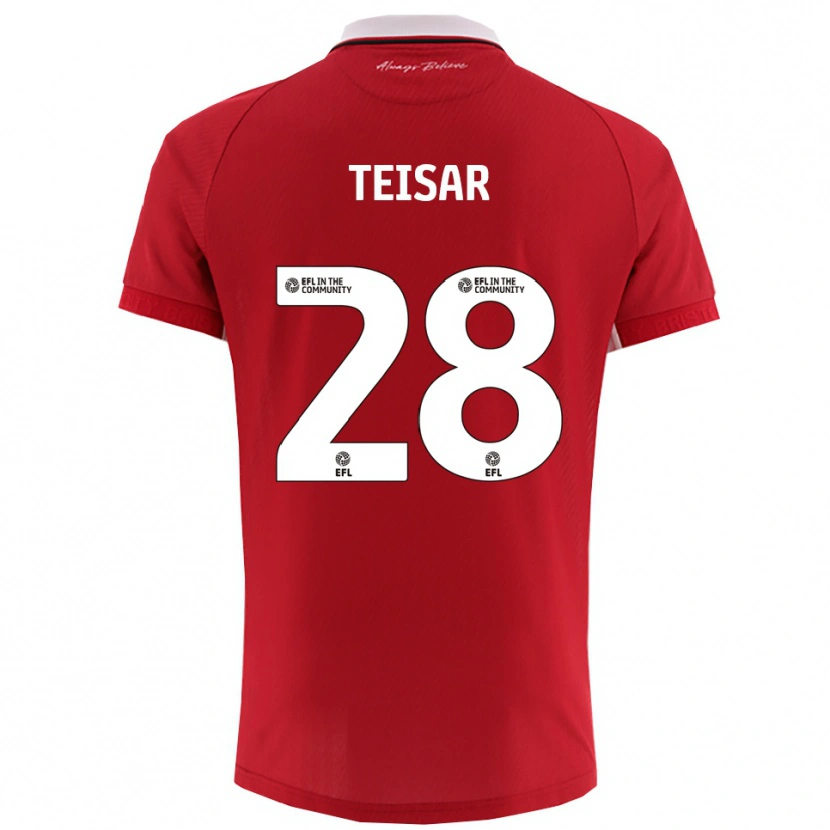 Danxen Mænd Tianna Teisar #28 Rød Hvid Hjemmebane Spillertrøjer 2025/26 Trøje T-Shirt