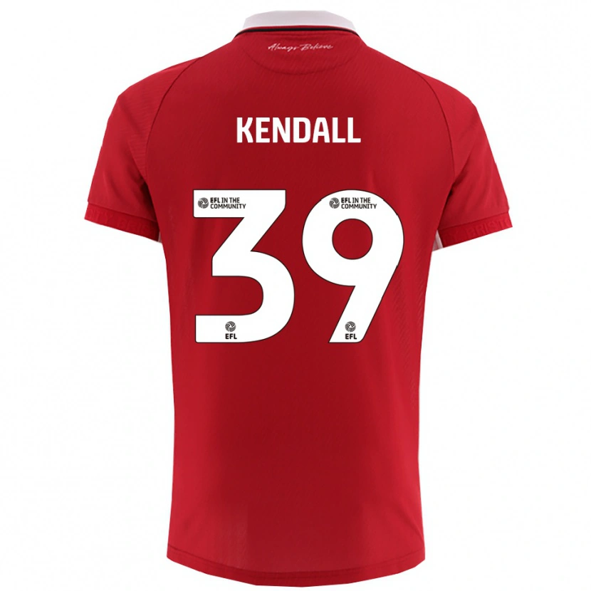 Danxen Mænd Maya Kendall #39 Rød Hvid Hjemmebane Spillertrøjer 2025/26 Trøje T-Shirt