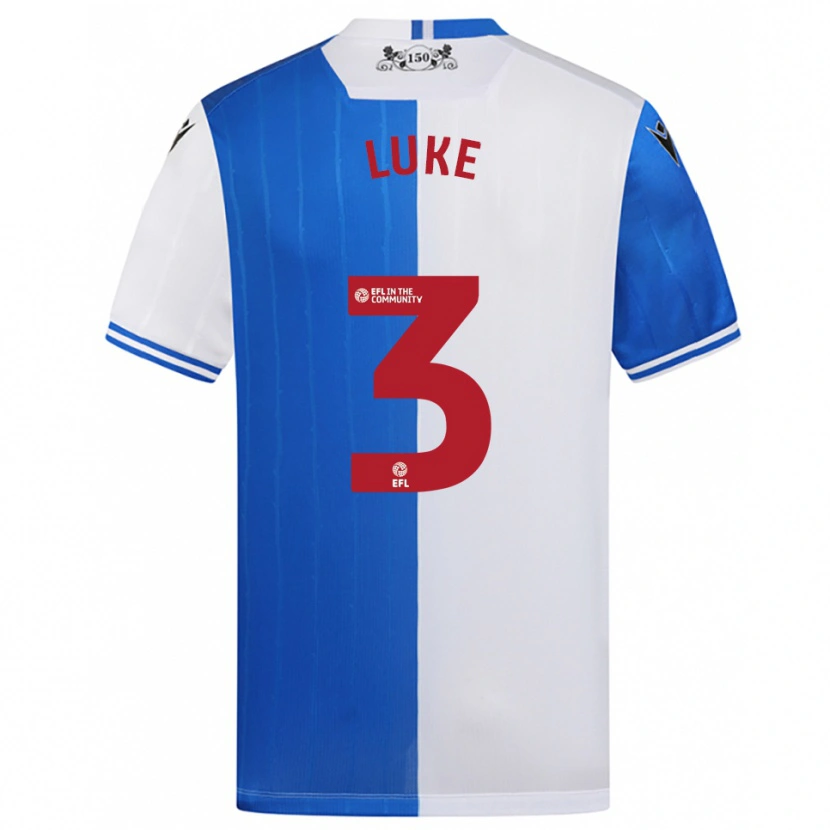 Danxen Mænd Hannah Luke #3 Blå Hvid Hjemmebane Spillertrøjer 2025/26 Trøje T-Shirt