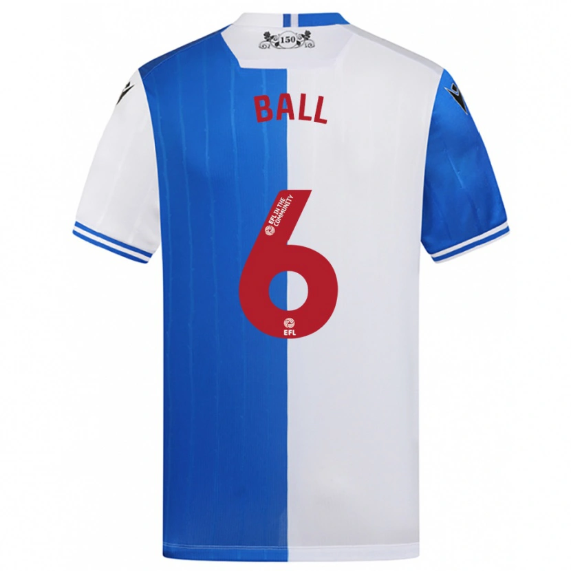 Danxen Mænd Levi Ball #6 Blå Hvid Hjemmebane Spillertrøjer 2025/26 Trøje T-Shirt