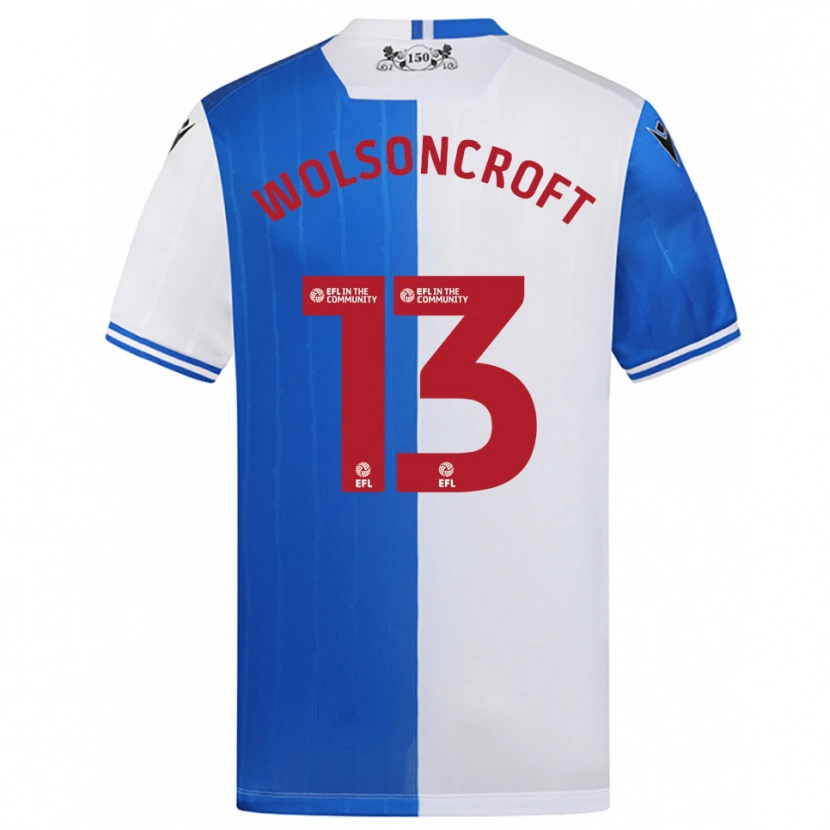 Danxen Mænd Blake Wolsoncroft #13 Blå Hvid Hjemmebane Spillertrøjer 2025/26 Trøje T-Shirt