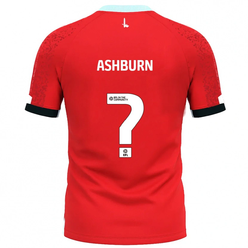 Danxen Mænd Luke Ashburn #0 Rød Hvid Hjemmebane Spillertrøjer 2025/26 Trøje T-Shirt