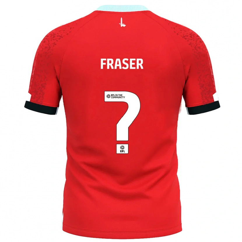 Danxen Mænd Scott Fraser #0 Rød Hvid Hjemmebane Spillertrøjer 2025/26 Trøje T-Shirt