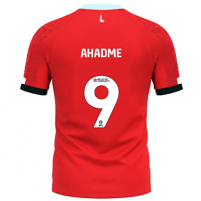 Danxen Mænd Gassan Ahadme #9 Rød Hvid Hjemmebane Spillertrøjer 2025/26 Trøje T-Shirt