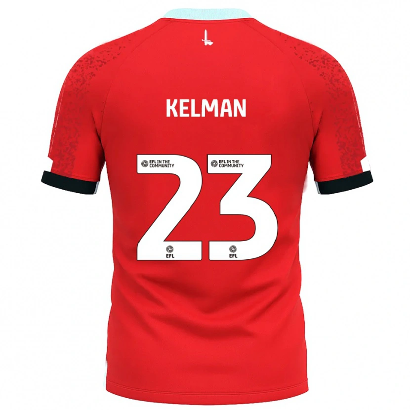 Danxen Mænd Charlie Kelman #23 Rød Hvid Hjemmebane Spillertrøjer 2025/26 Trøje T-Shirt