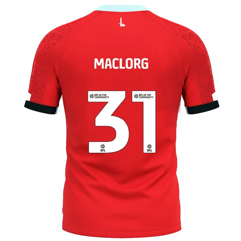 Danxen Mænd Lennon Maclorg #31 Rød Hvid Hjemmebane Spillertrøjer 2025/26 Trøje T-Shirt