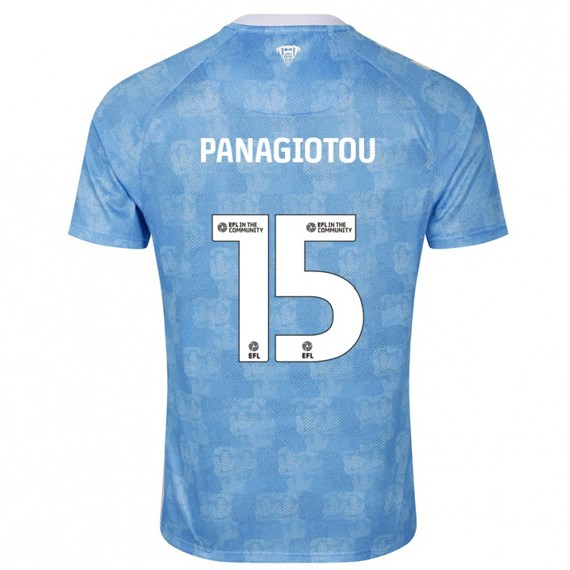 Danxen Mænd Constantine Panagiotou #15 Himmelblå Hvid Hjemmebane Spillertrøjer 2025/26 Trøje T-Shirt
