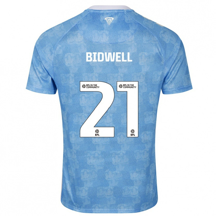 Danxen Mænd Jake Bidwell #21 Himmelblå Hvid Hjemmebane Spillertrøjer 2025/26 Trøje T-Shirt