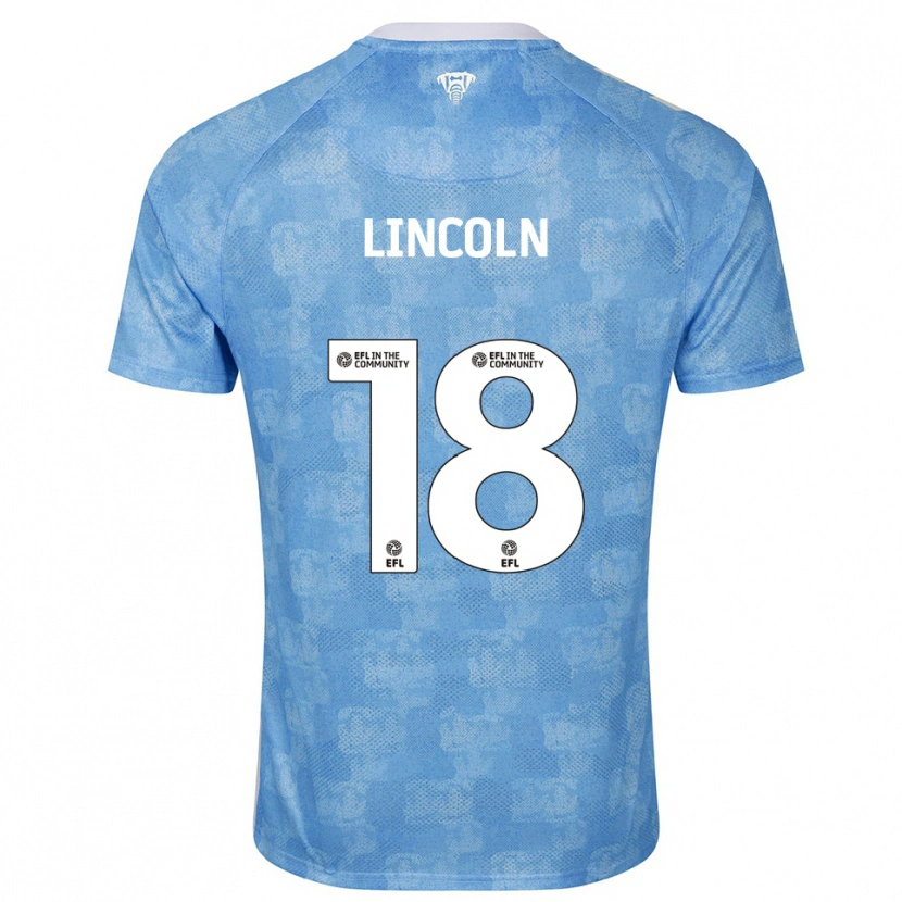 Danxen Mænd Khavarni Lincoln #18 Himmelblå Hvid Hjemmebane Spillertrøjer 2025/26 Trøje T-Shirt