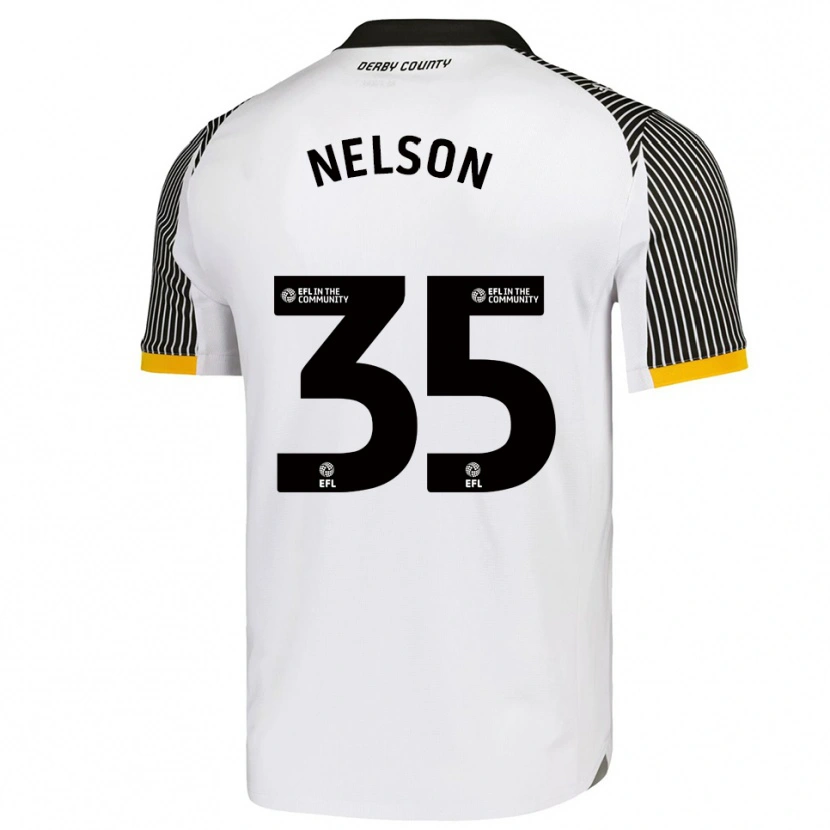 Danxen Mænd Curtis Nelson #35 Hvid Sort Hjemmebane Spillertrøjer 2025/26 Trøje T-Shirt