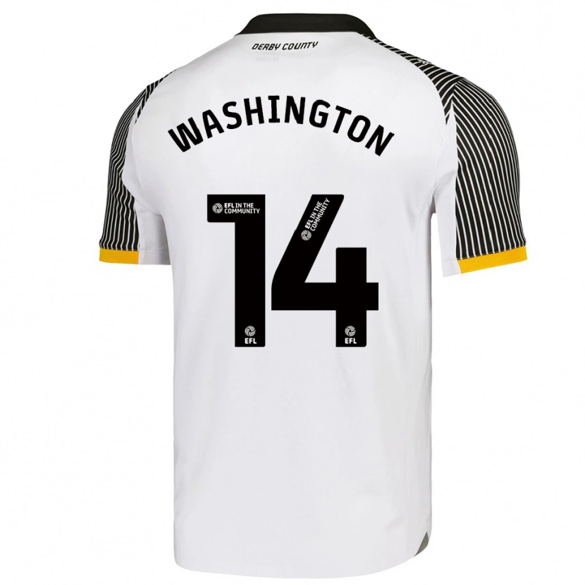 Danxen Mænd Conor Washington #14 Hvid Sort Hjemmebane Spillertrøjer 2025/26 Trøje T-Shirt