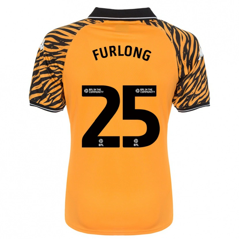 Danxen Mænd James Furlong #25 Orange Sort Hjemmebane Spillertrøjer 2025/26 Trøje T-Shirt