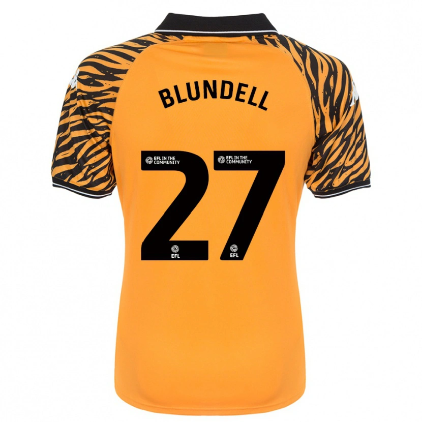 Danxen Mænd Maddie Blundell #27 Orange Sort Hjemmebane Spillertrøjer 2025/26 Trøje T-Shirt