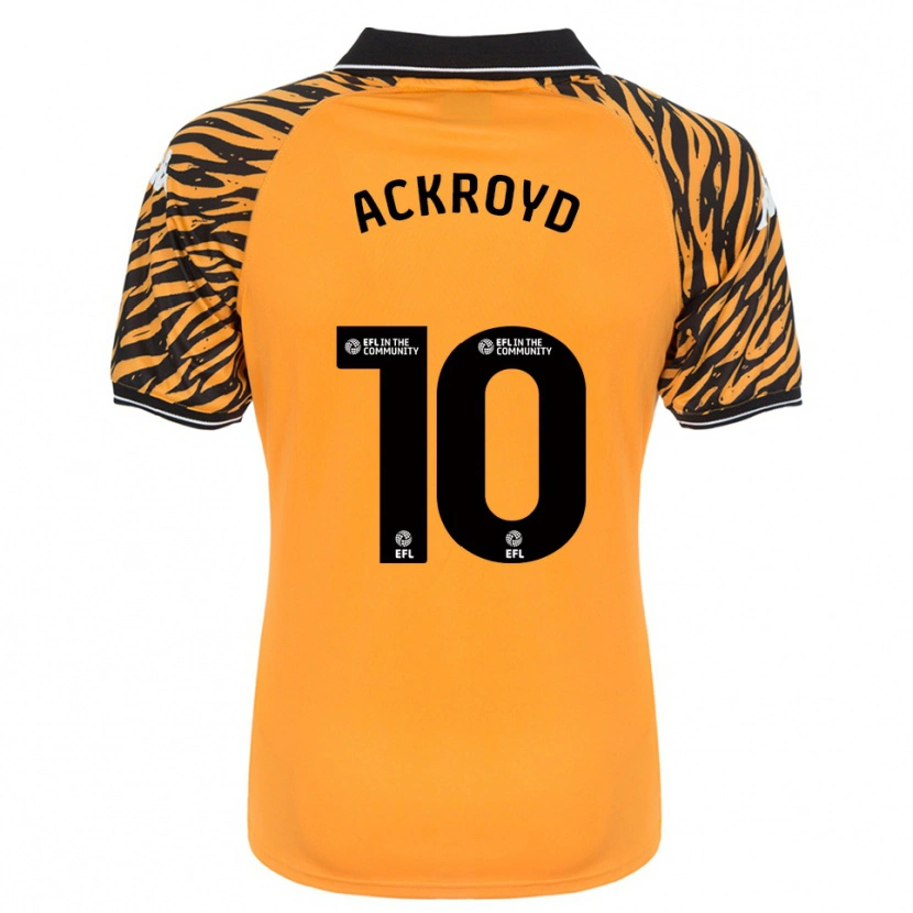 Danxen Mænd Rachael Ackroyd #10 Orange Sort Hjemmebane Spillertrøjer 2025/26 Trøje T-Shirt