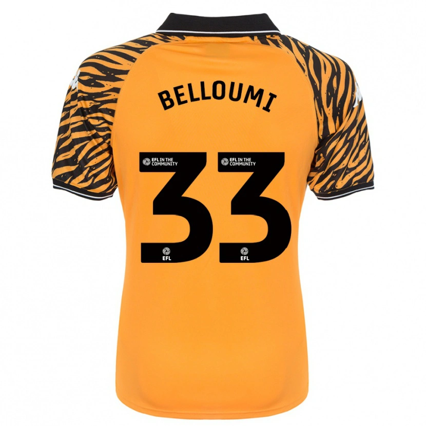 Danxen Mænd Mohamed Belloumi #33 Orange Sort Hjemmebane Spillertrøjer 2025/26 Trøje T-Shirt