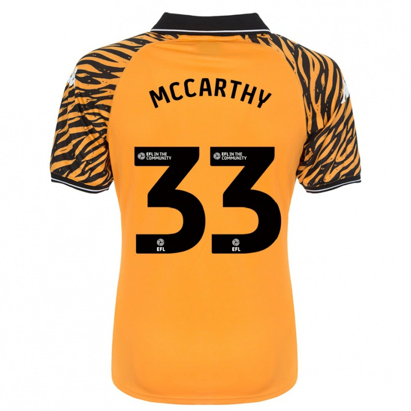 Danxen Mænd Cathal Mccarthy #33 Orange Sort Hjemmebane Spillertrøjer 2025/26 Trøje T-Shirt
