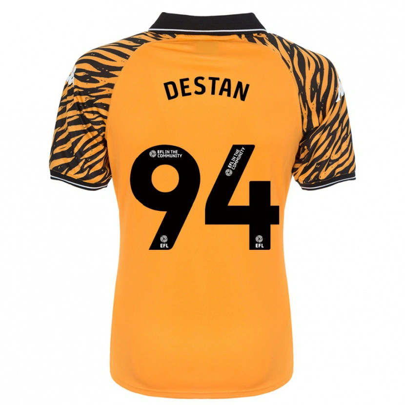 Danxen Mænd Enis Destan #94 Orange Sort Hjemmebane Spillertrøjer 2025/26 Trøje T-Shirt