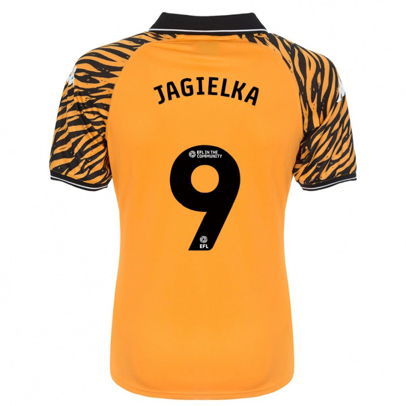 Danxen Mænd Zac Jagielka #9 Orange Sort Hjemmebane Spillertrøjer 2025/26 Trøje T-Shirt