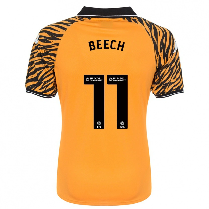 Danxen Mænd Rebecca Beech #11 Orange Sort Hjemmebane Spillertrøjer 2025/26 Trøje T-Shirt