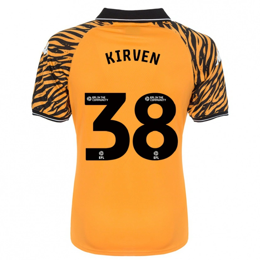 Danxen Mænd Tess Kirven #38 Orange Sort Hjemmebane Spillertrøjer 2025/26 Trøje T-Shirt