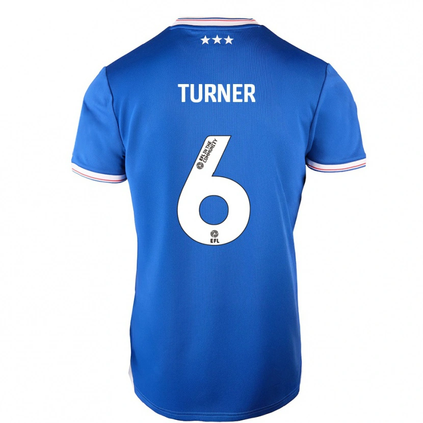 Danxen Mænd Steven Turner #6 Blå Hvid Hjemmebane Spillertrøjer 2025/26 Trøje T-Shirt