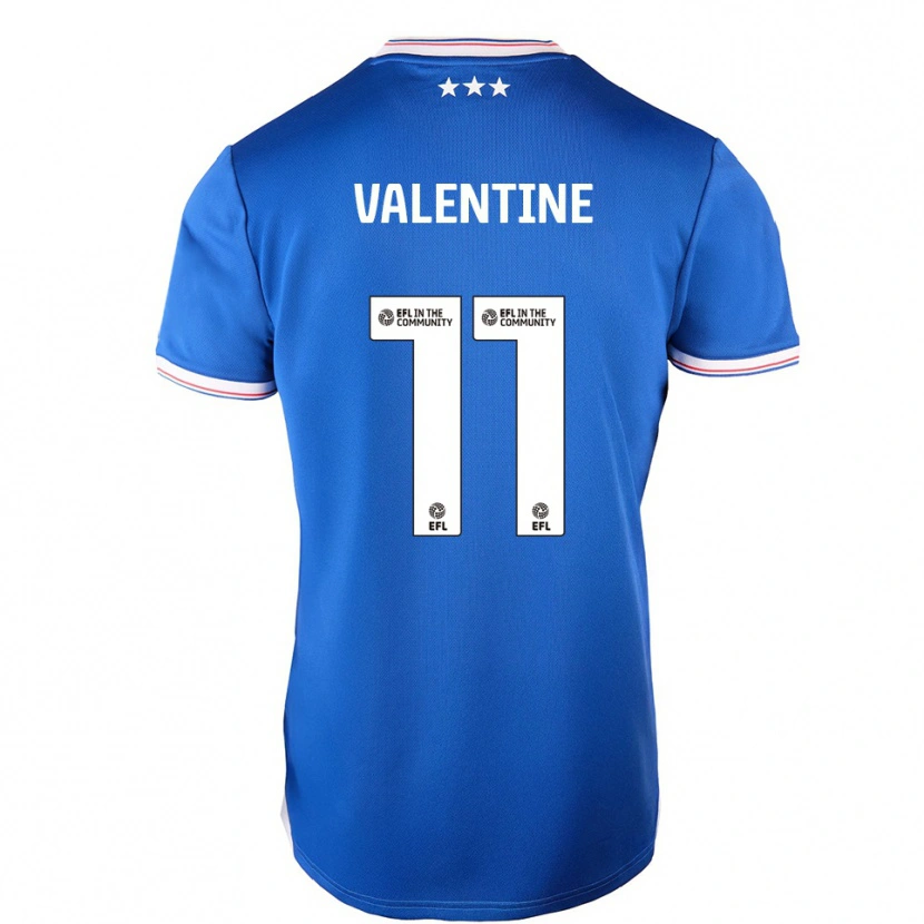 Danxen Mænd Nico Valentine #11 Blå Hvid Hjemmebane Spillertrøjer 2025/26 Trøje T-Shirt