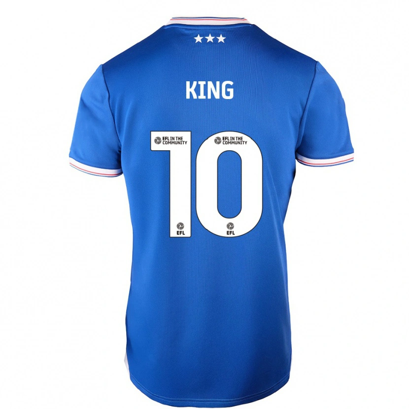 Danxen Mænd Eloise King #10 Blå Hvid Hjemmebane Spillertrøjer 2025/26 Trøje T-Shirt