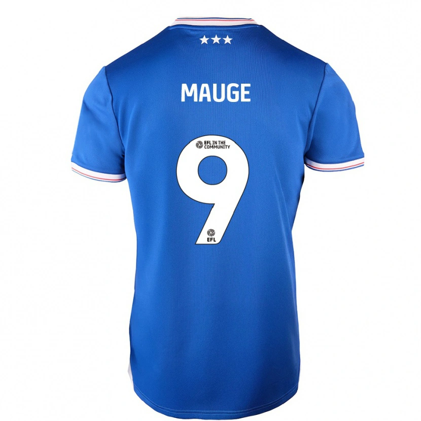 Danxen Mænd James Mauge #9 Blå Hvid Hjemmebane Spillertrøjer 2025/26 Trøje T-Shirt